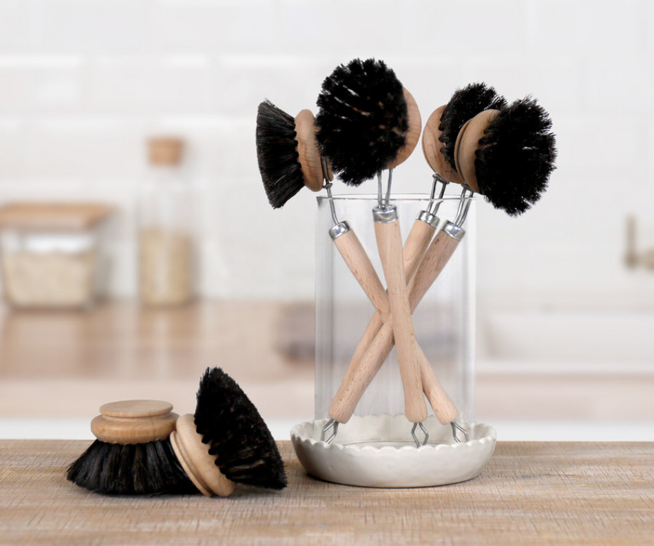 Corby Natural Dish Brush - Black Horsehair