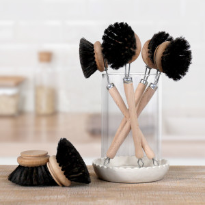 Replacement Head - Corby Black Dish Brush, designed for practical dining use with an ornamental presentation