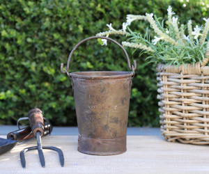Huntly Vintage Metal Mini Bucket