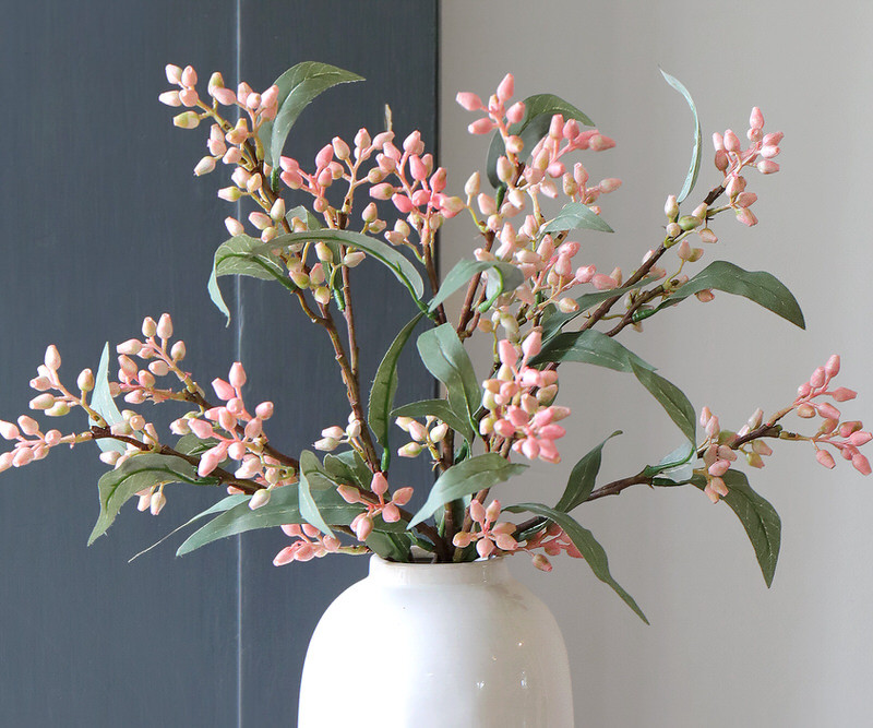 Set 3 Lytton Pink Bud Eucalyptus Stems