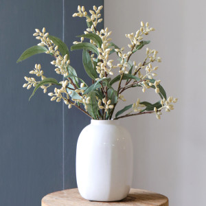 Set 3 Lytton Cream Bud Eucalyptus Stems, decorative planter or flower display