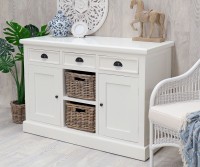 Chelsea 2 Basket Buffet / Sideboard White