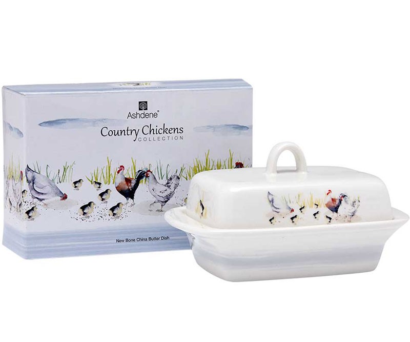 Country Chicken Butter Dish