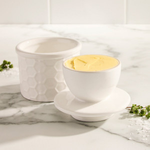 Honeyfield White Bee Butter Bell, shown as a standalone product for clear identification