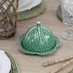 Savoy Cabbage Leaf Cheese / Butter Dome, a wearable or carry accessory designed for practical personal styling