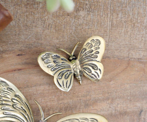 Small Monarch Brass Butterfly