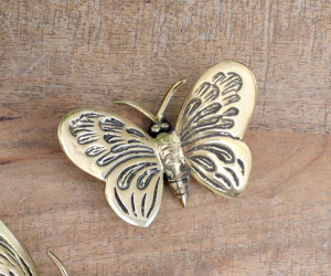 Small Monarch Brass Butterfly