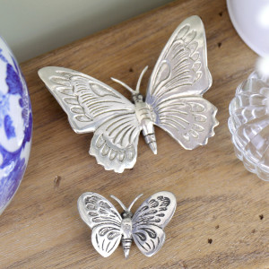Large Ulysses Silver Butterfly, presented as a standalone item for straightforward product identification
