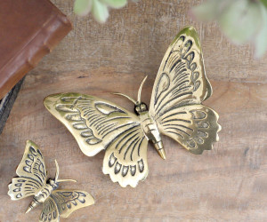 Large Ulysses Brass Butterfly
