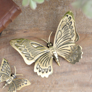 Large Ulysses Brass Butterfly, indoor occasional table
