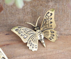 Small Ulysses Brass Butterfly