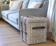 Grange Rattan Trunk with Straps Small