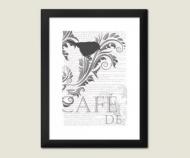 Cafe de Paris Birds Print A4 Set 2