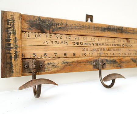 Yardstick 4 Hook Coat Rack