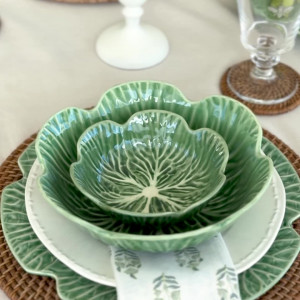 Large Savoy Cabbage Leaf Bowl