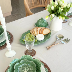 Savoy Cabbage Leaf Oval Platter