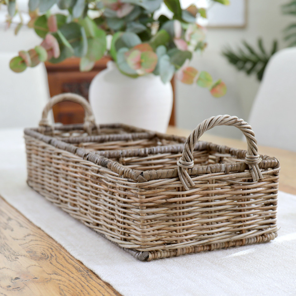 Breton Storage Tray - 3 Compartment Caddy, decorative tableware