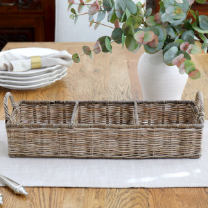 Breton Storage Tray - 3 Compartment Caddy, a functional storage piece for household organisation