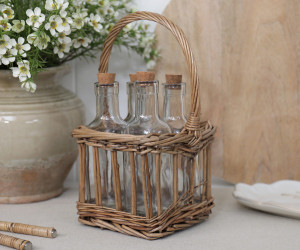 Cotswold Wicker 4 Glass Bottle Holder