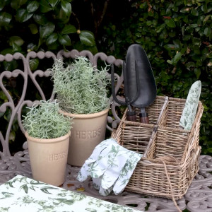 Breton Rattan Cutlery Caddy
