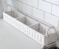 Laurent Long Storage Tray - White