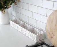 Laurent Long Storage Tray - White