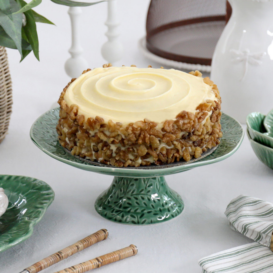 Thornbury Green Cake Stand, a tabletop piece for serving or decorative display