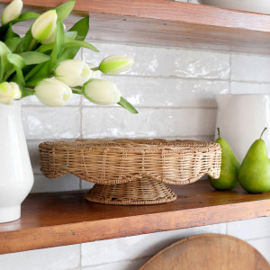 Swanley Rattan Cake Stand, a tabletop piece for serving or decorative display