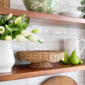 Swanley Rattan Cake Stand, designed for practical dining use with an ornamental presentation