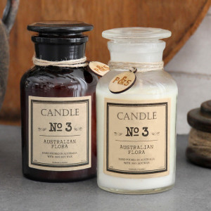 Apothecary Candle No.3 - Australian Flora - Amber, a decorative piece for displaying candlelight