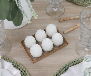 Set 6 Pinecone Tealight Candles