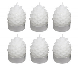 Set 6 Pinecone Tealight Candles