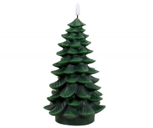 Green Flameless Christmas Tree Candle