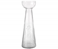 Tall Eleanor Etched Glass Candlestick