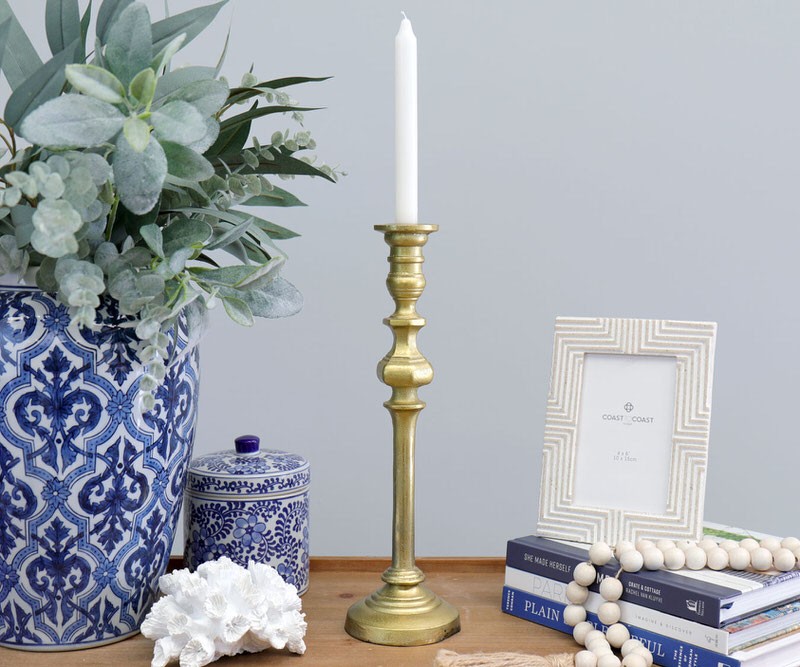 Chessington Gold Candlestick - Tall