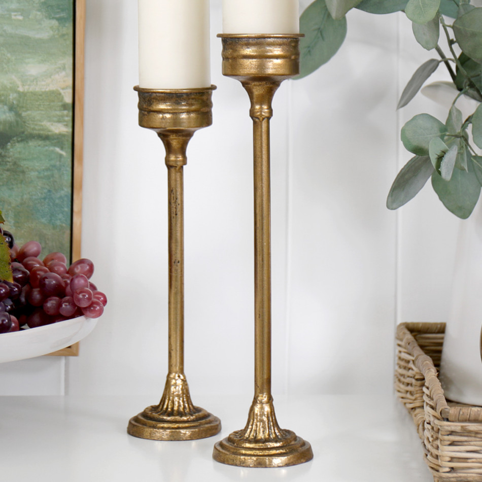 Tall Persia Gold Candlestick, decorative lighting accessory