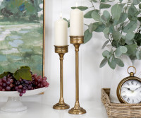 Tall Persia Gold Candlestick