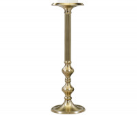 Tall Highgate Ribbed Gold Candlestick