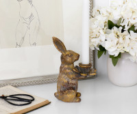 Johann the Rabbit Gold Candle Holder