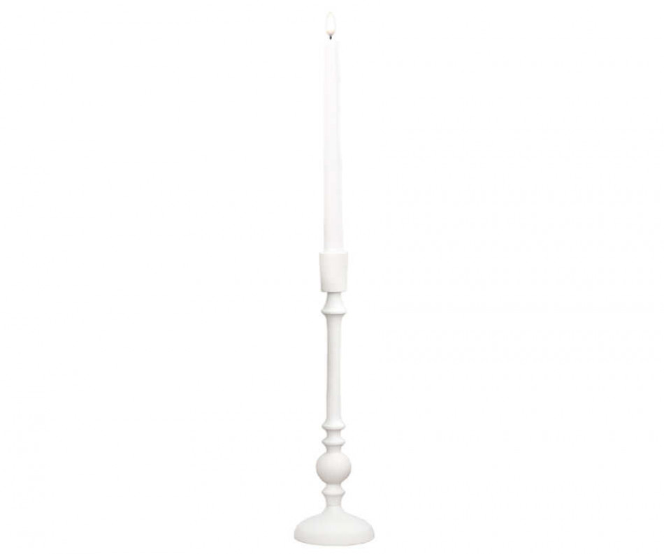 Tall Penshaw White Candlestick