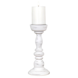 Dawson Whitewash Candle Holder, designed to add practical storage or display space to the home