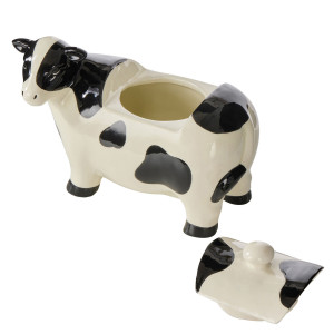 Farmhouse Cow Kitchen Storage Jar, shown as a standalone product for clear identification