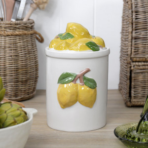 Limone Ceramic Kitchen Canister, highlighting the product's distinctive form and defining design