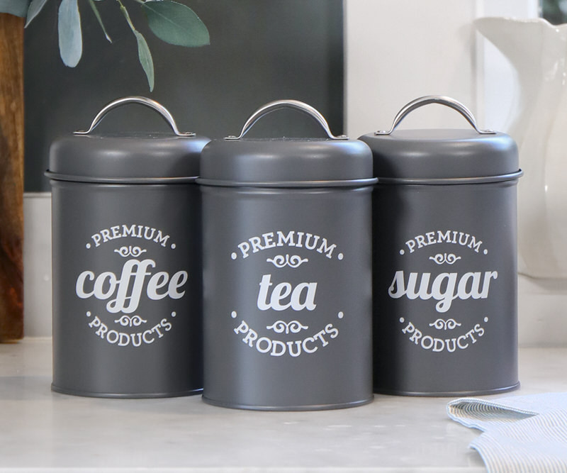Thornton Charcoal Set 3 Storage Canisters