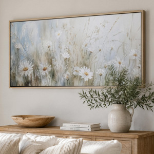 Wildflower Drift Framed Canvas Painting