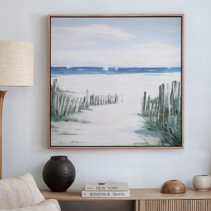 Capell Bay Coastal Canvas Painting, a wall display piece featuring the named subject and composition