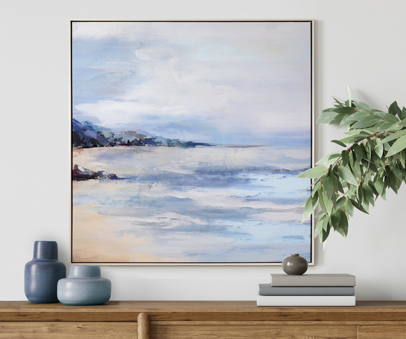Minnamurra Beach Framed Canvas Painting