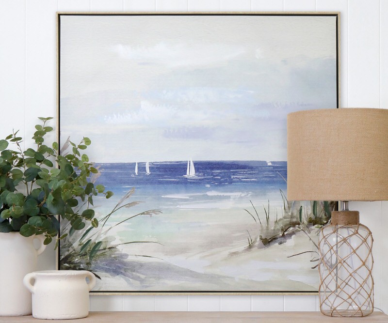 Capell Bay II Coastal Framed Canvas Painting