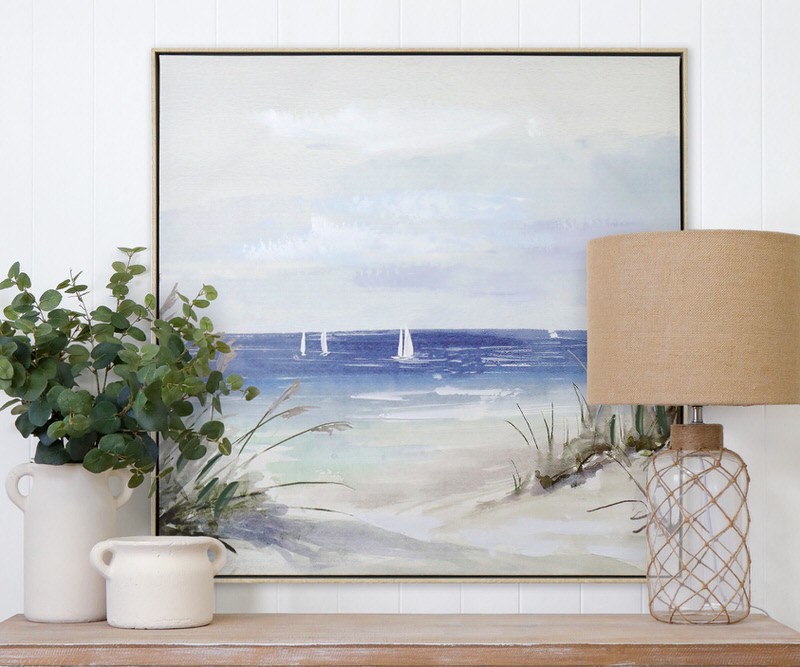 Capell Bay II Coastal Framed Canvas Painting