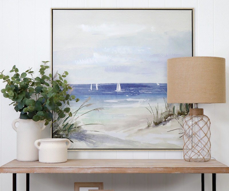 Capell Bay II Coastal Framed Canvas Painting